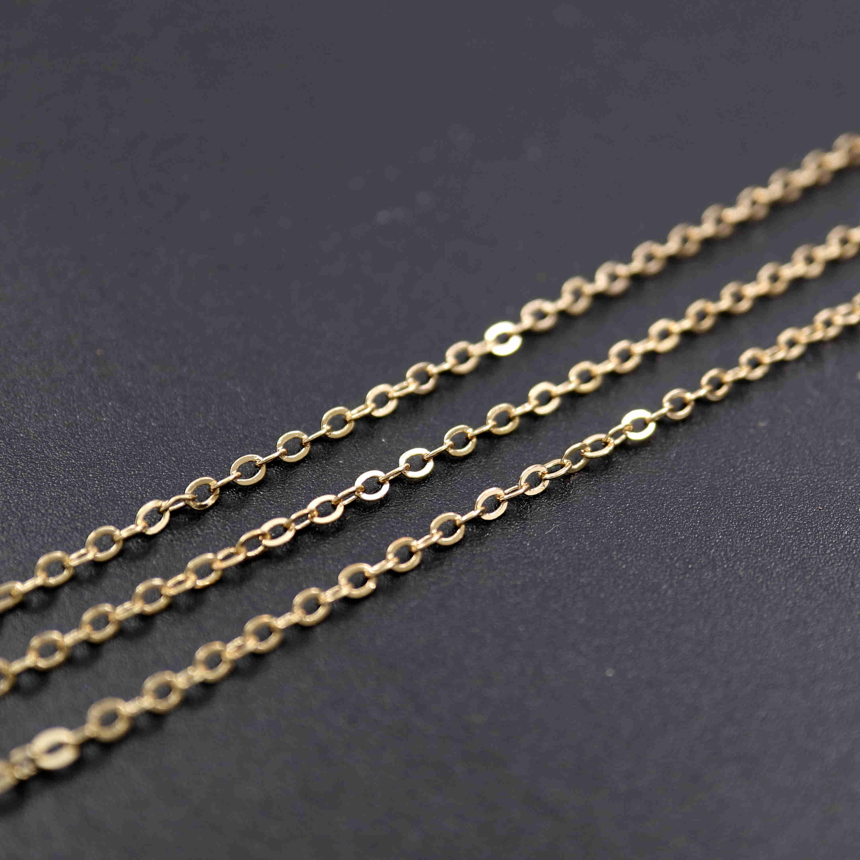 1 meter 2.5x3MM O Chain Gold Tone Brass DIY Necklace Loose Chain Supplies Findings 1315020 - Click Image to Close